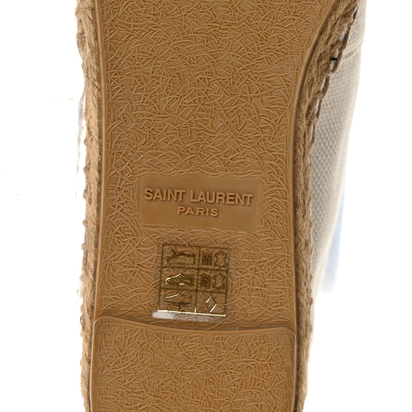Canvas Nappa Elba Light Logo Embroidered Espadrilles 36 Ecru