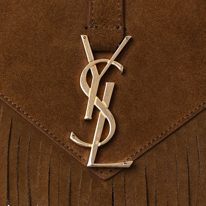 Saint Laurent Suede Fringe Small Monogram Satchel Light Ocre 8 of 11