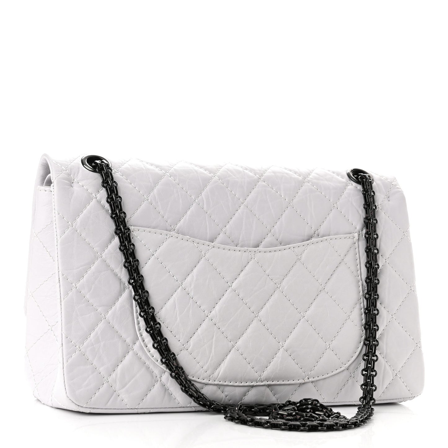 Aged Calfskin Quilted 2.55 Reissue 226 Flap White
