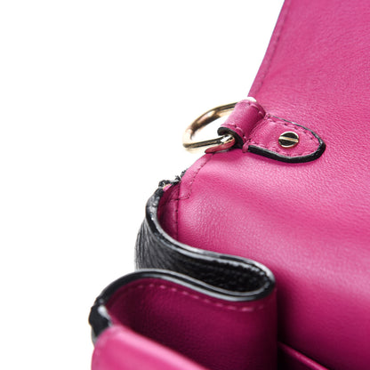 Christian Dior Bullcalf Small Be Dior Flap Black Fraise 9 of 11