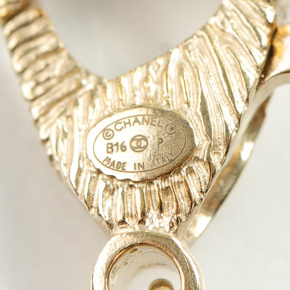 Chanel Pearl Beaded CC Short Necklace Gold Black 4 of 5