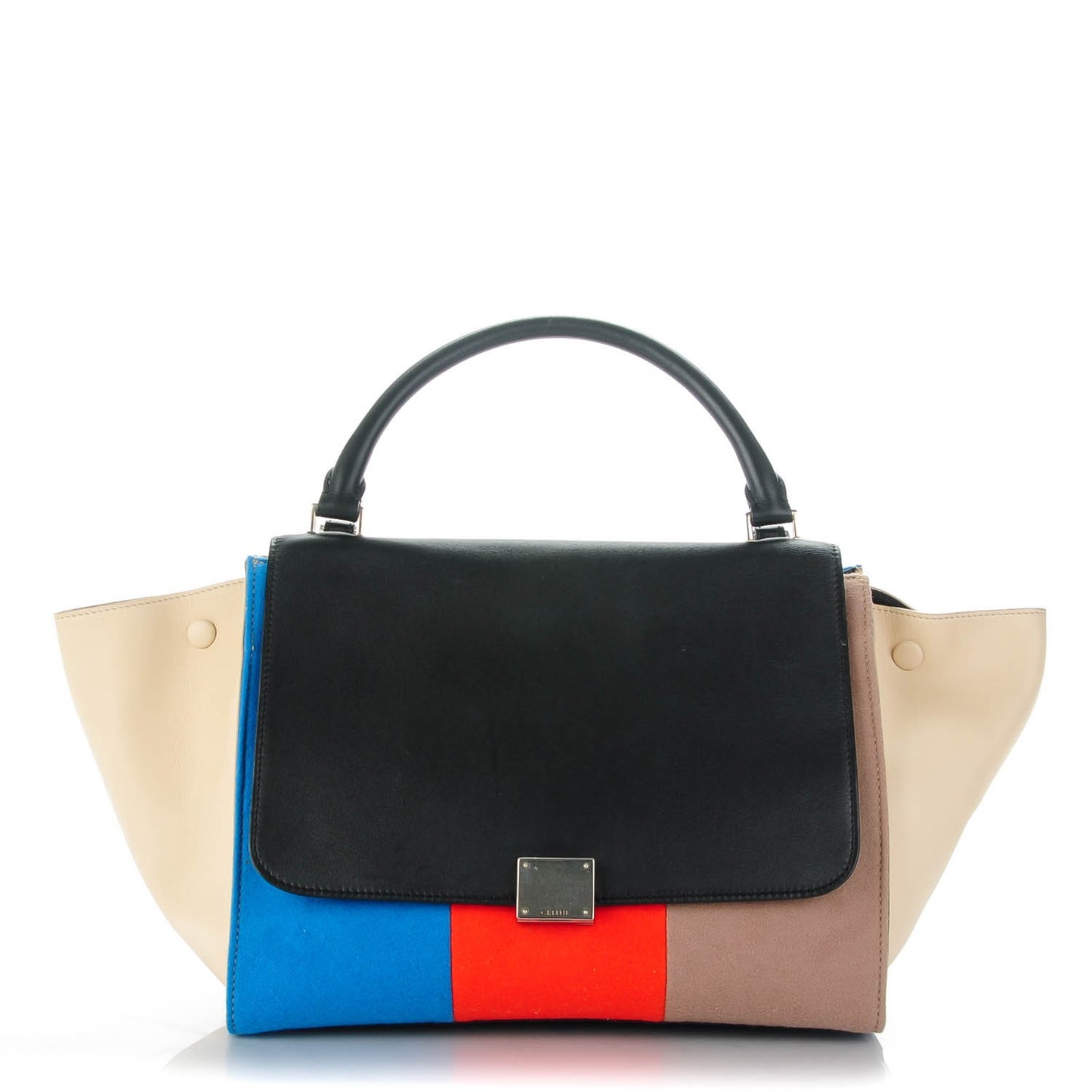 Calfskin Wool Medium Trapeze Multicolor