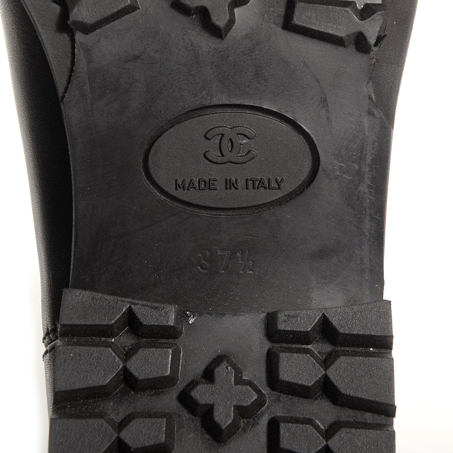 Leather Elastic Ankle Boots 37.5 Black