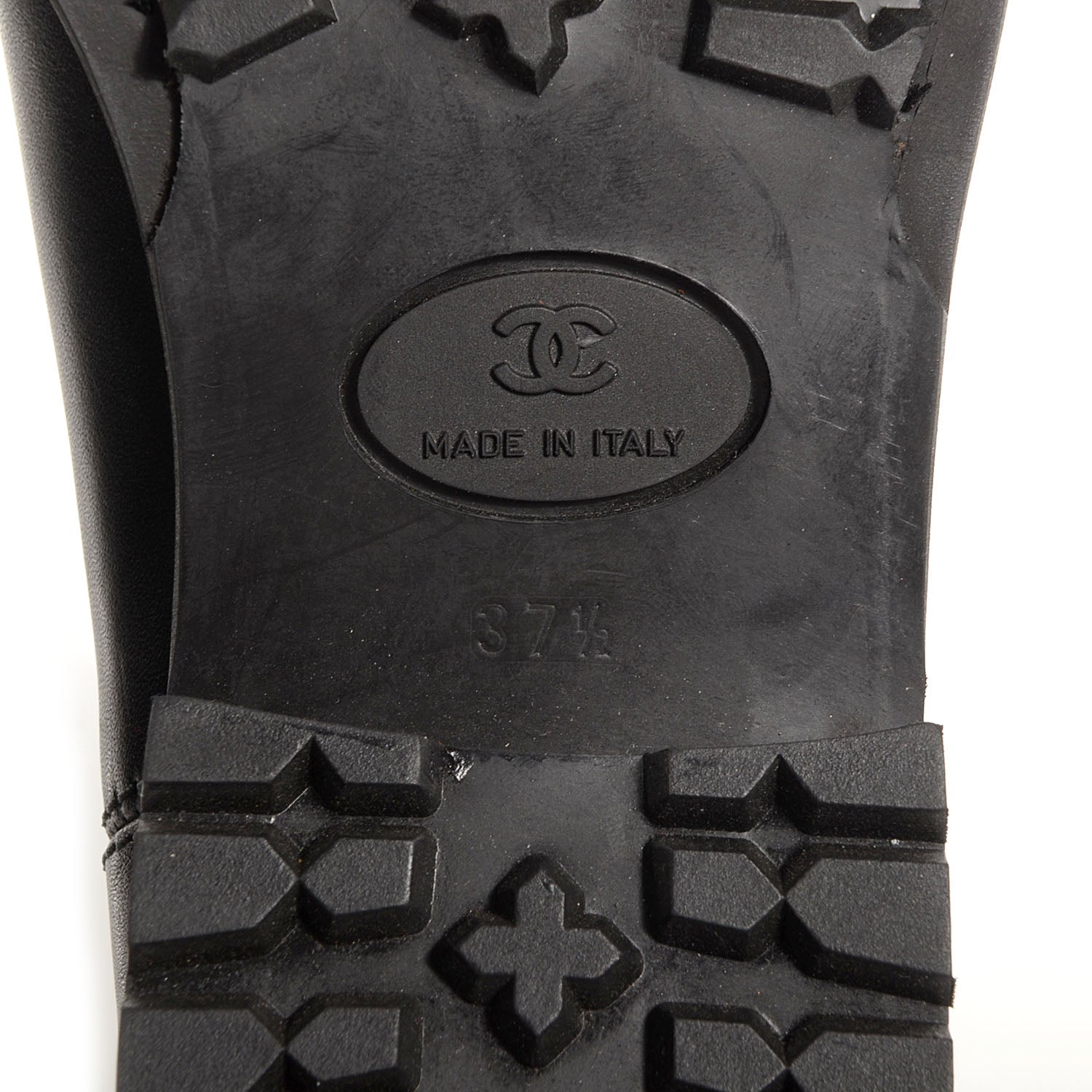Chanel Leather Elastic Ankle Boots 37.5 Black 5 of 6