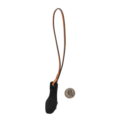 Hermes Polished Niloticus Lizard Butler Calfskin Hunter Oran Nano Bag Charm Bleu Petrole Naturel 2 of 4