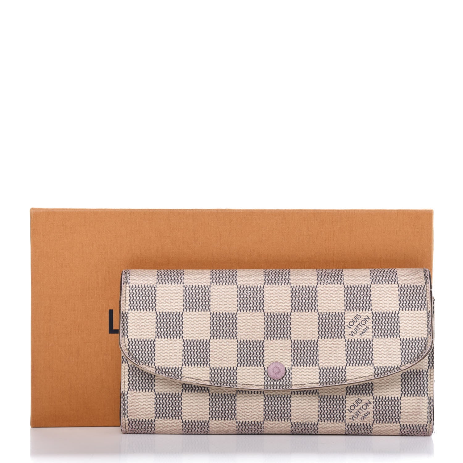 Louis Vuitton Damier Azur Emilie Wallet Rose Ballerine 16 of 16