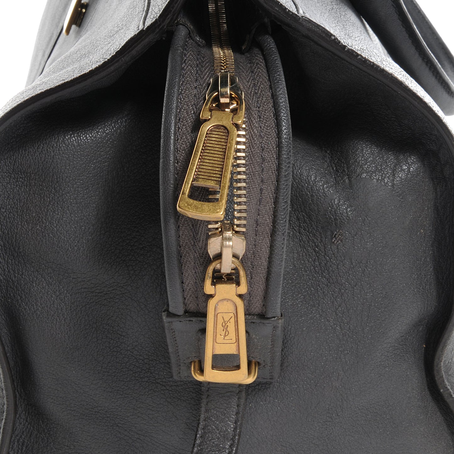 Leather Large Cabas ChYc Bag Grey