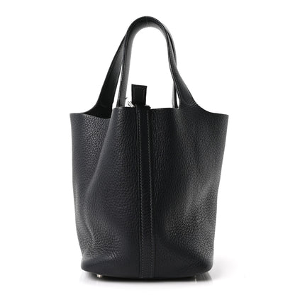 Hermes Taurillon Clemence Picotin Lock 18 PM Bleu Indigo 1 of 10
