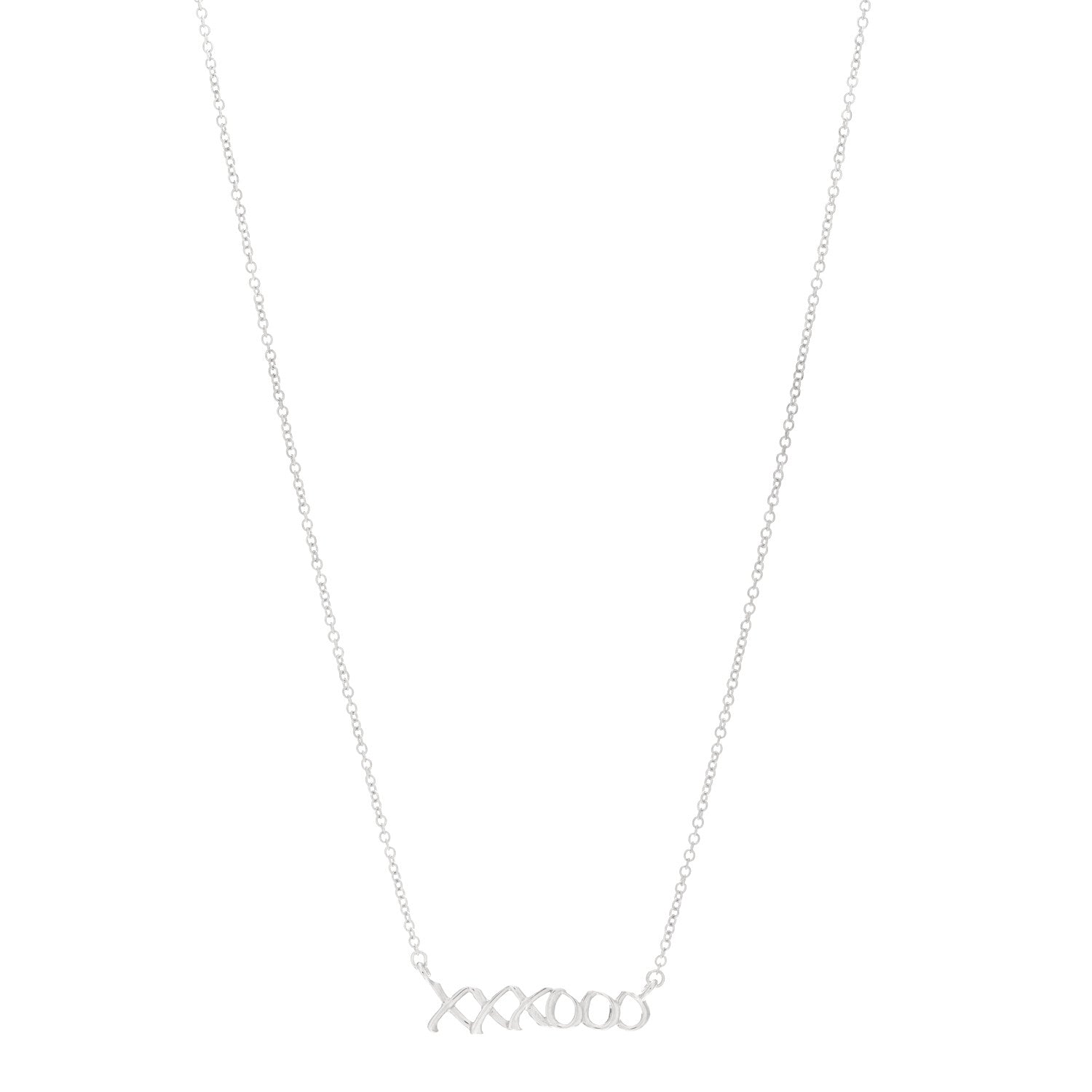 Tiffany Sterling Silver Paloma's Graffiti Love and Kisses Pendant Necklace 1 of 5