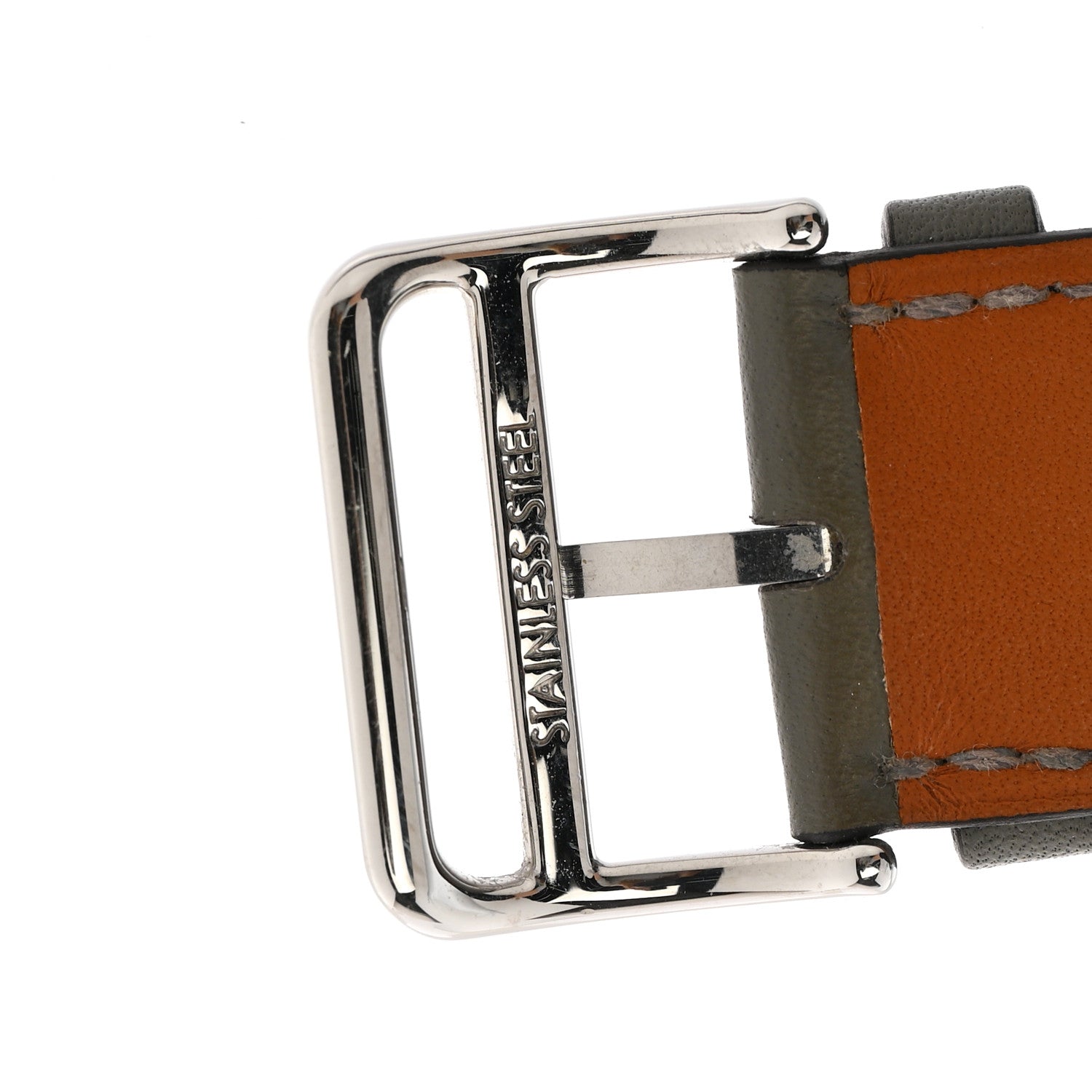 Hermes Swift 42mm H Diagonal Apple Watch Single Tour Band Gris
