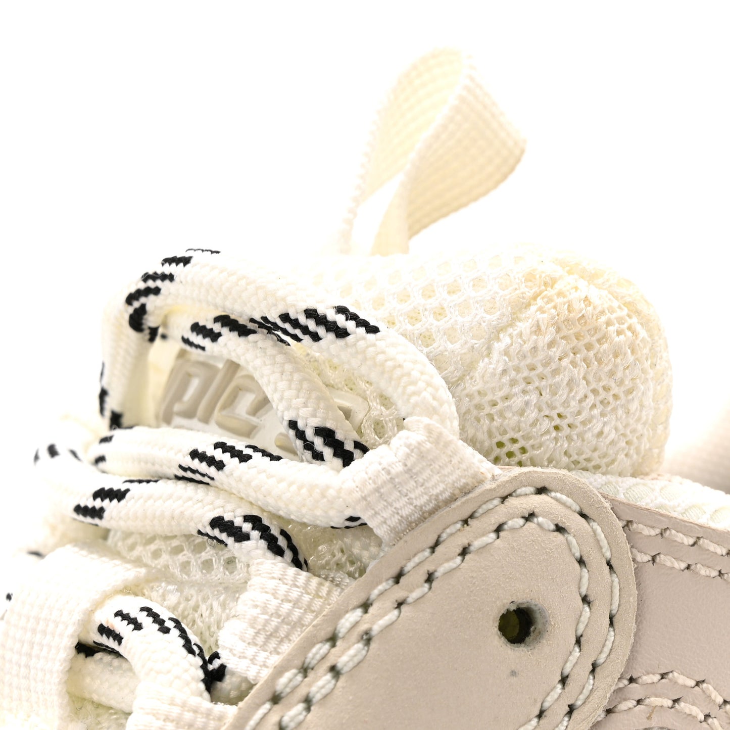 Fabric Mesh Clear Sole Womens Triple S Sneakers 36 Honeycomb White