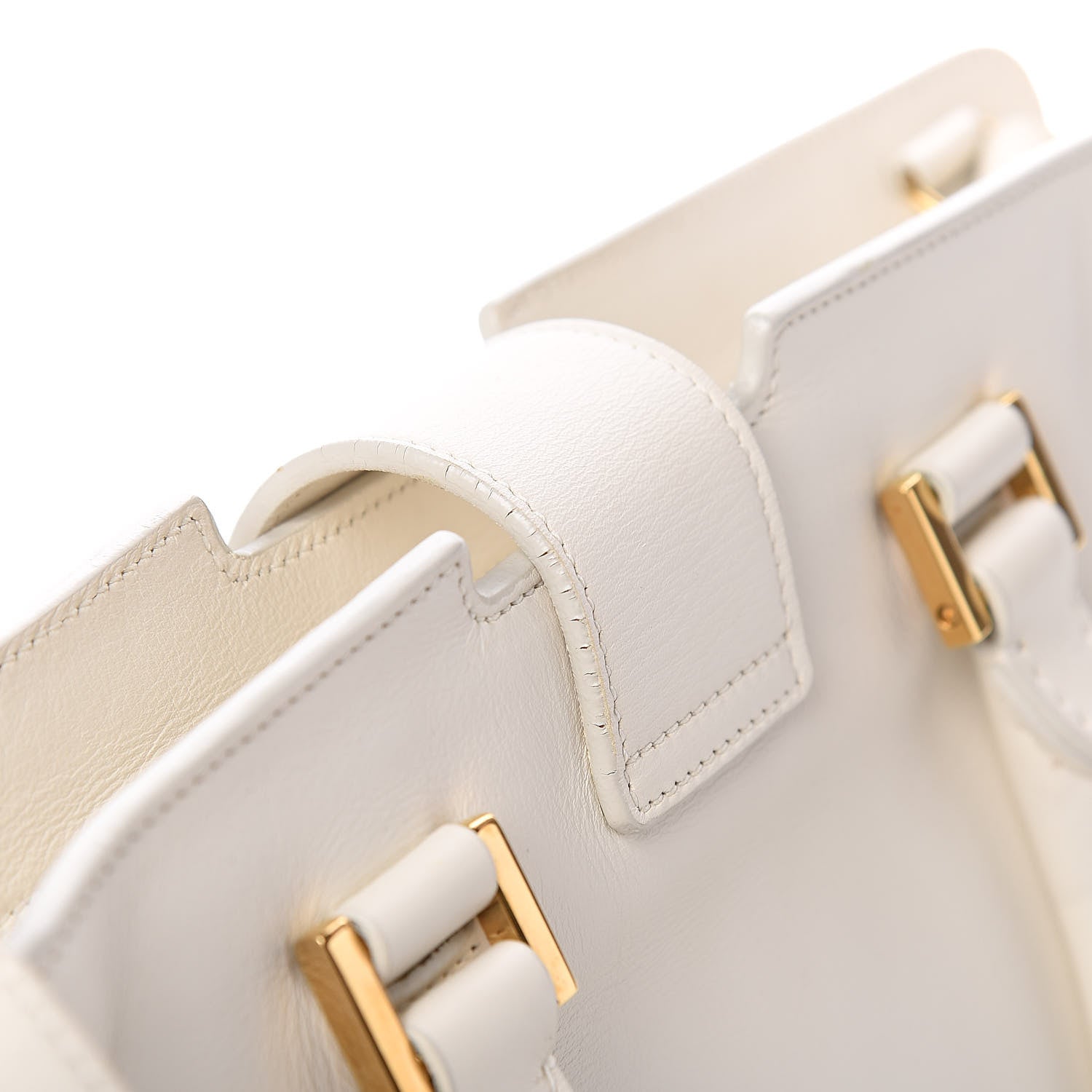 Saint Laurent Calfskin Small Classic Y Cabas White 8 of 15