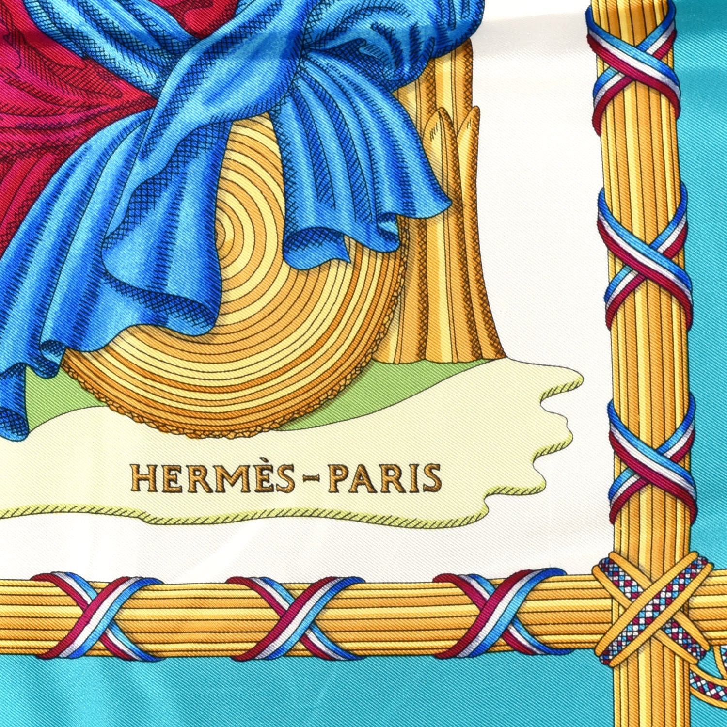 Hermes Silk Republique Francaise Liberte Egalite Fraternite 1789 Scarf 90 3 of 4