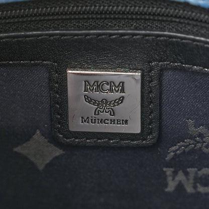 MCM Visetos Small Crossbody Flap Messenger Denim Blue 6 of 14