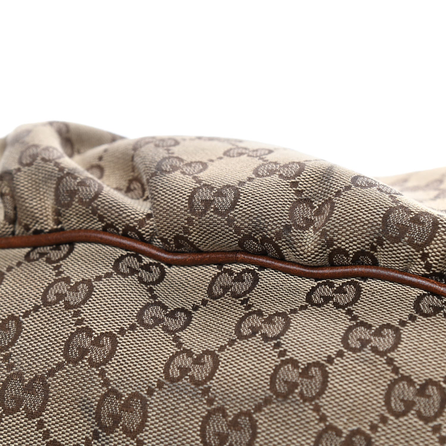 Gucci Monogram Medium Jockey Tote Dark Brown 9 of 14
