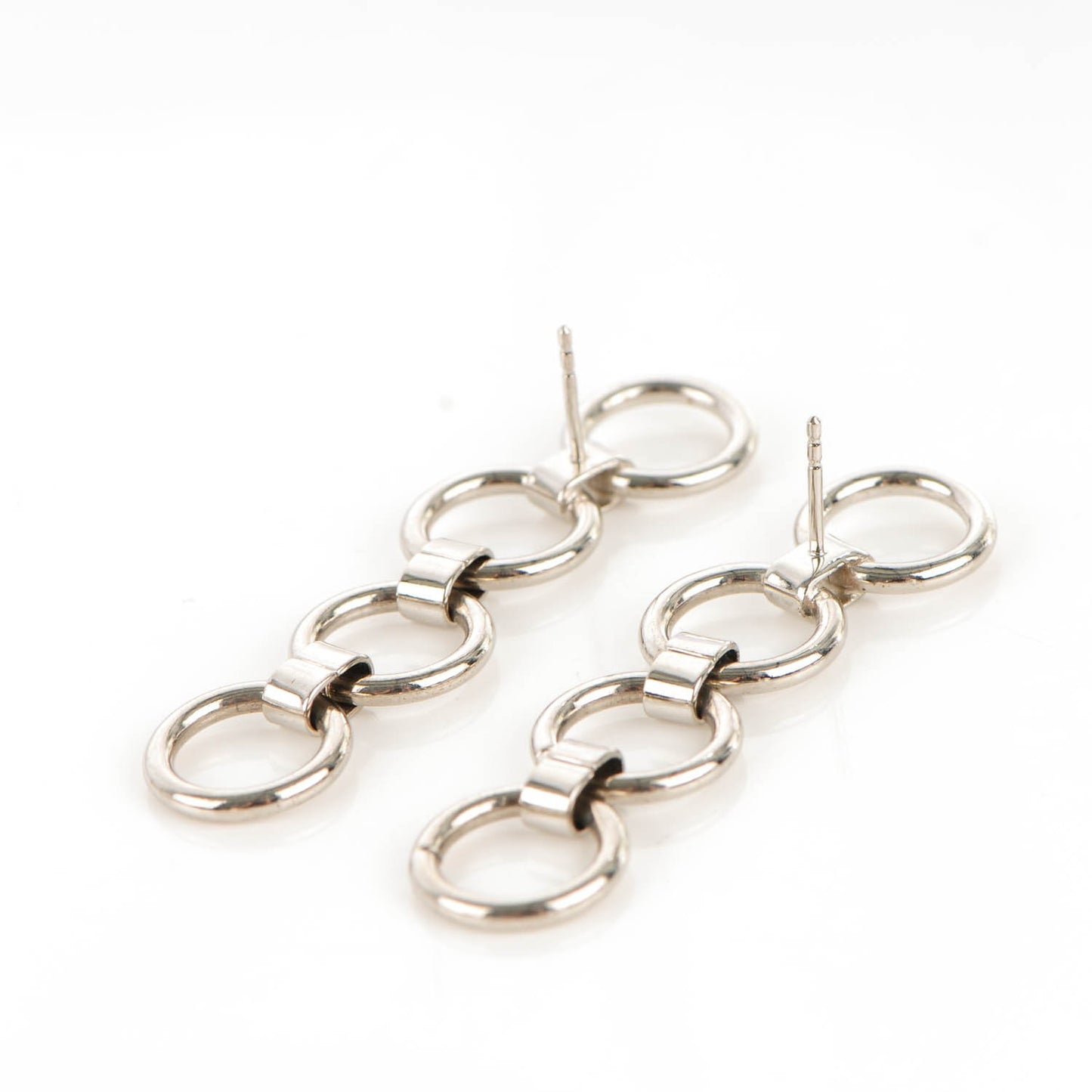 Two Chain Earrings Gold Palladium