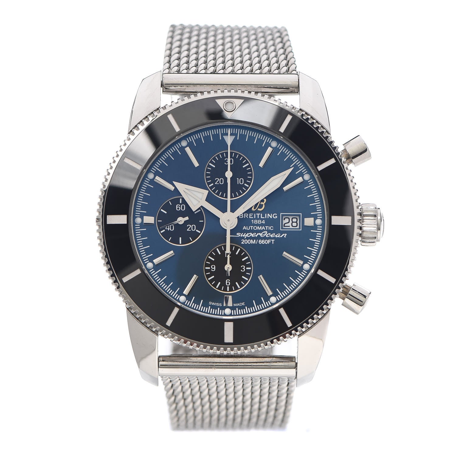 Breitling Stainless Steel 45mm Superocean Heritage II Chronograph Automatic Watch Blue A1332024 1 of 6