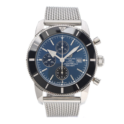 Breitling Stainless Steel 45mm Superocean Heritage II Chronograph Automatic Watch Blue A1332024 1 of 6
