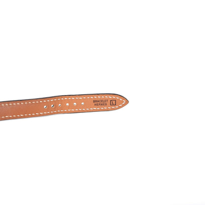 Hermes Swift Heure H Hour Watch PM Double Tour Strap Blue Jean 3 of 4