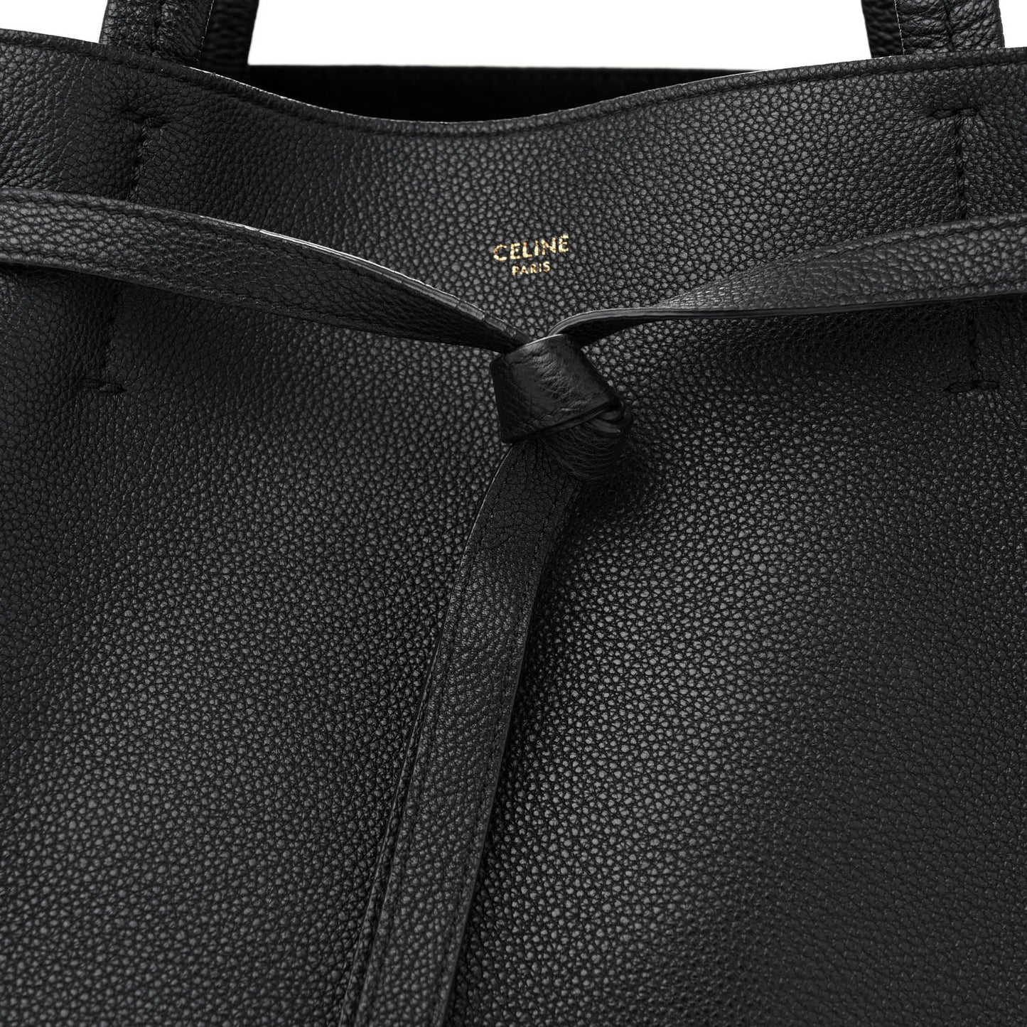 Soft Grained Calfskin Medium Belt Cabas Phantom Black