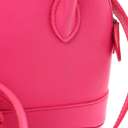 Balenciaga Signature Grained Calfskin Logo XXS Ville Top Handle Bag Fuchsia 10 of 12