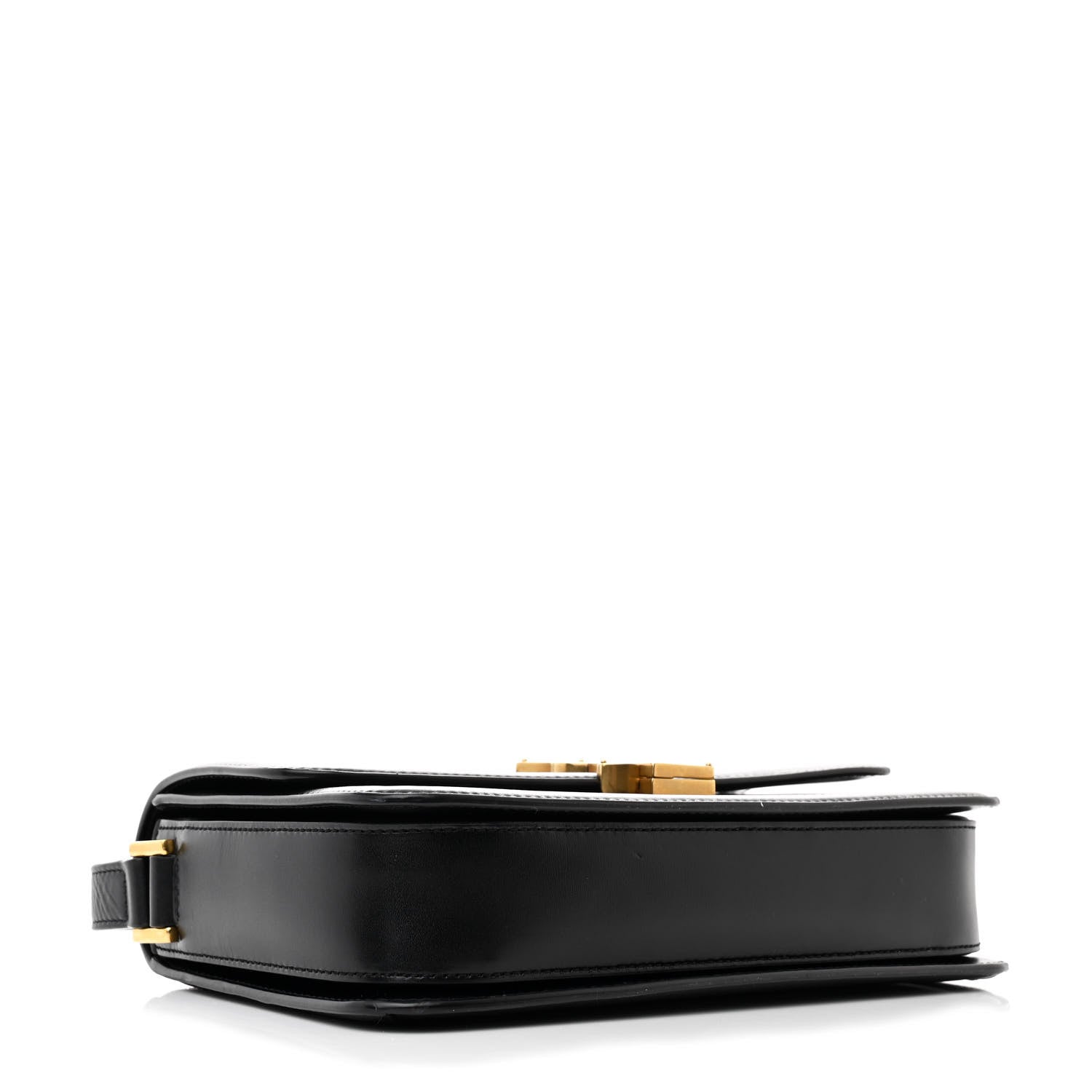 Saint Laurent Box Calfskin Monogram Medium Solferino Satchel Black 4 of 10