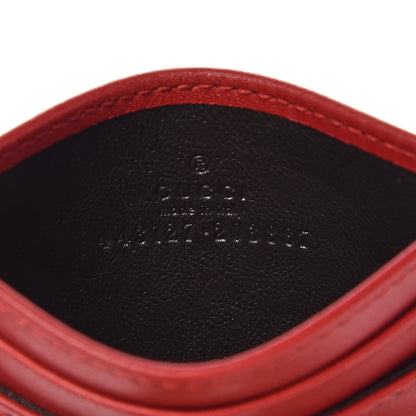 Gucci Calfskin Matelasse GG Marmont Card Holder Hibiscus Red 6 of 7