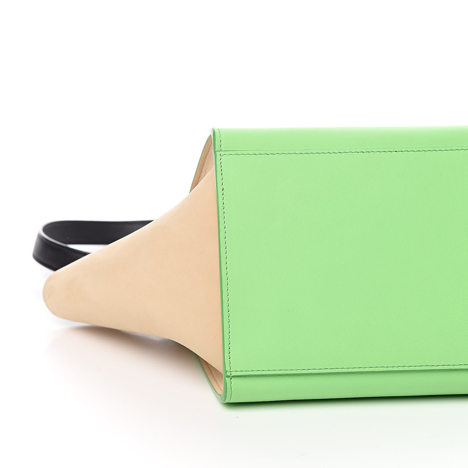 Celine Smooth Calfskin Small Tri-Color Trapeze Lime 7 of 9