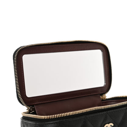 Chanel Caviar Quilted Small Vanity Case With Chain Black 8 of 12