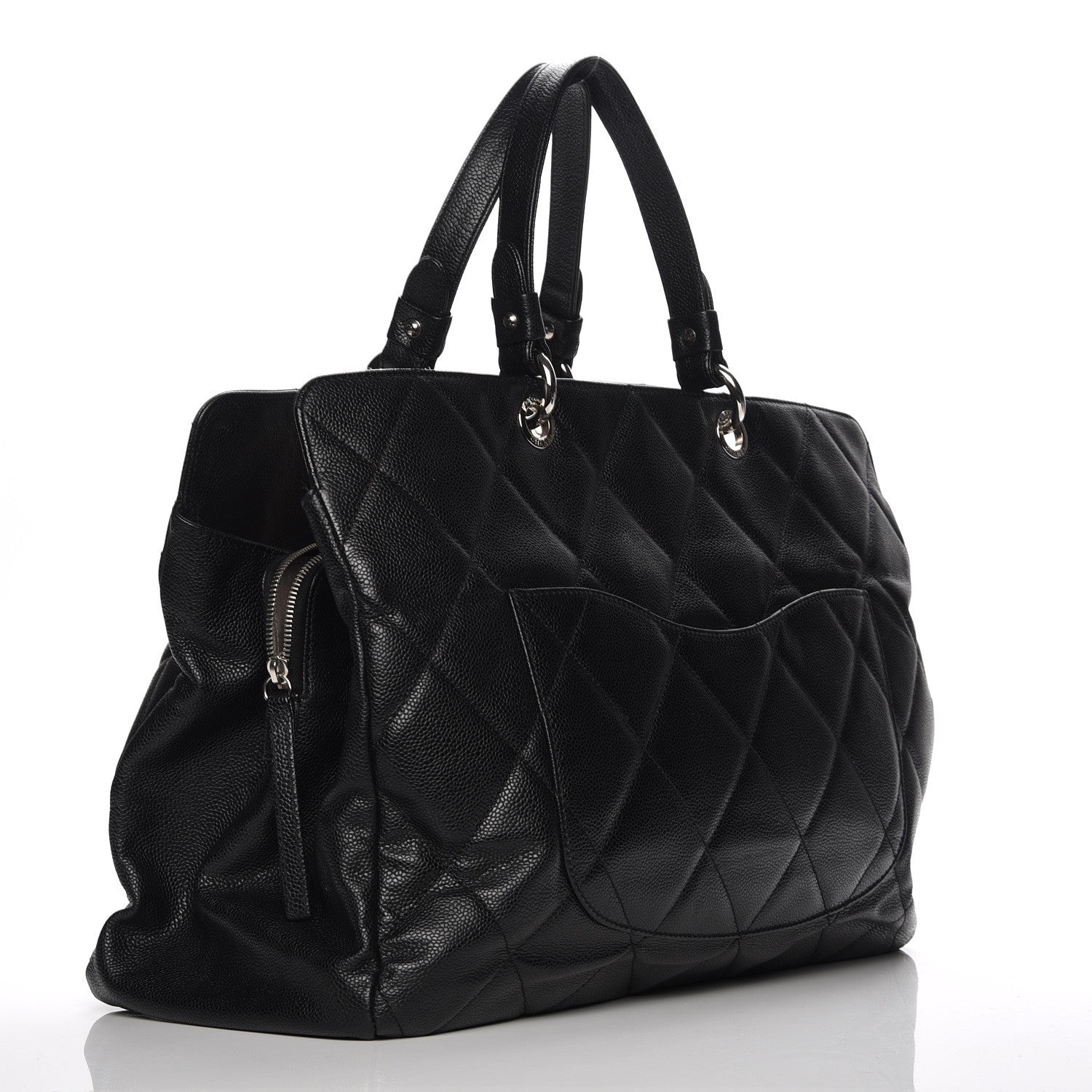 Chanel Soft Caviar Quilted Large Timeless Tote Black 3 of 13
