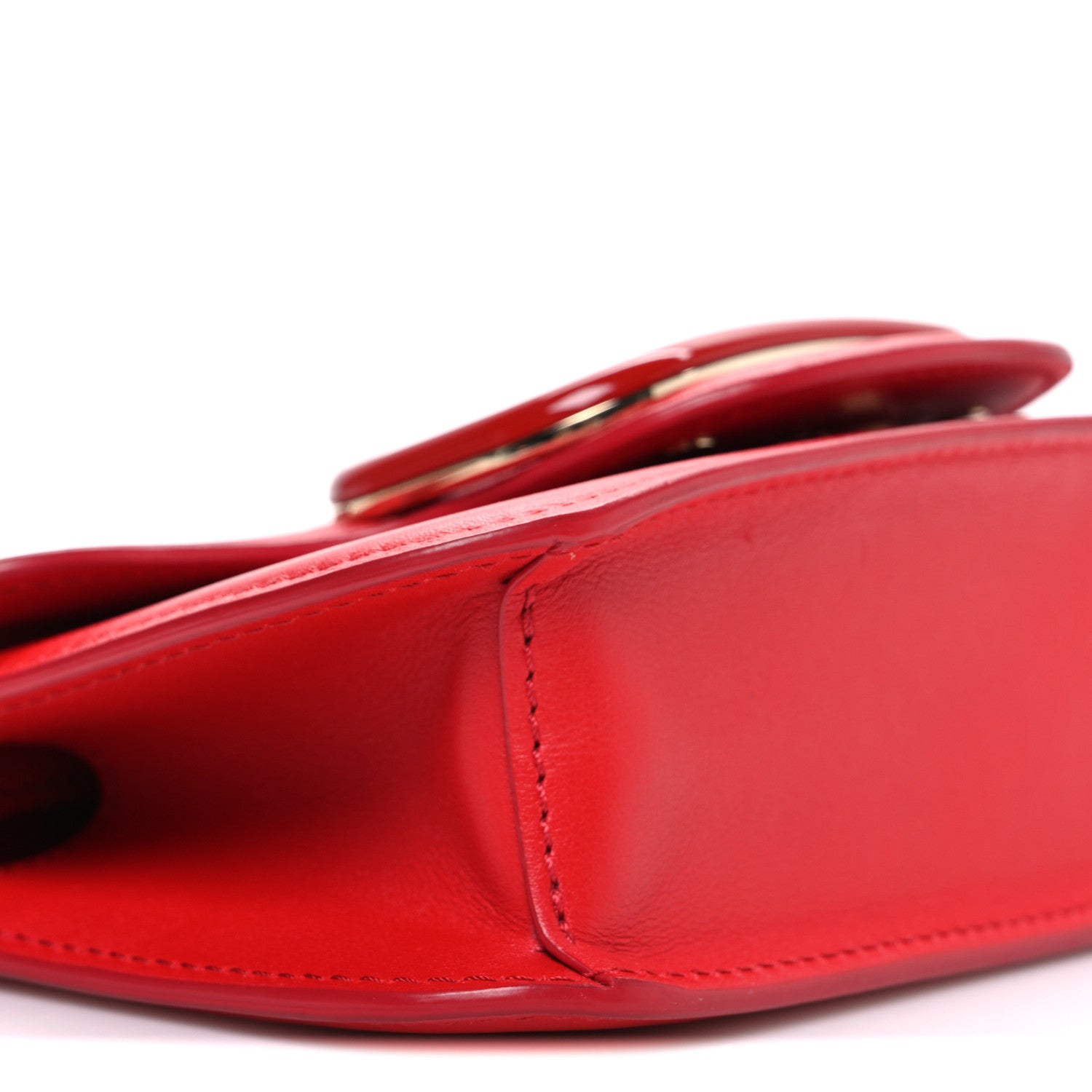 Valentino Garavani Calfskin Enamel Vlogo Small Loco Shoulder Bag Rouge Pur 9 of 10
