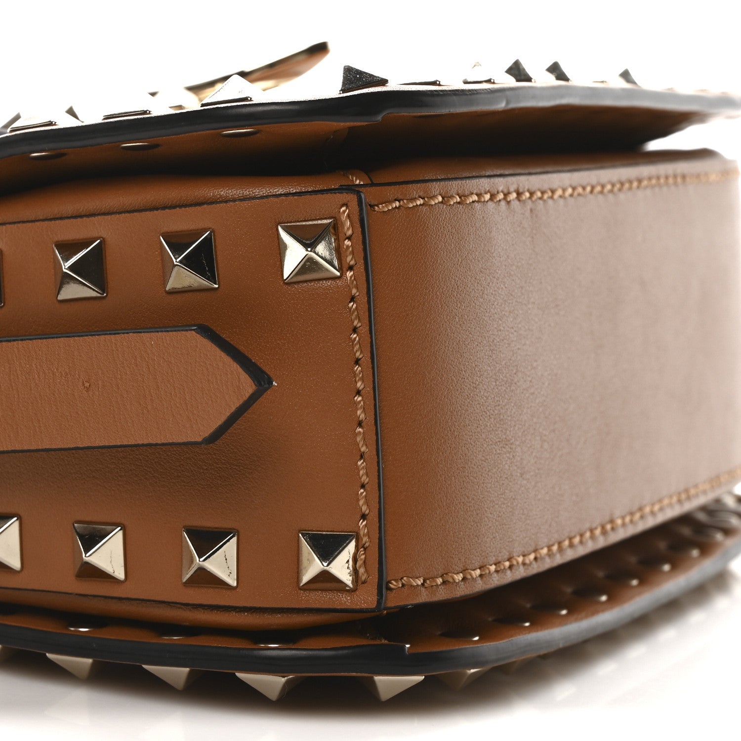 Valentino Garavani Vitello Mini Rockstud Flip Lock Crossbody Bag Light Cuir 9 of 10