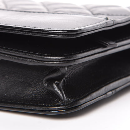 Chanel Aged Calfskin Quilted Gabrielle Wallet On Chain WOC Black 11 of 15