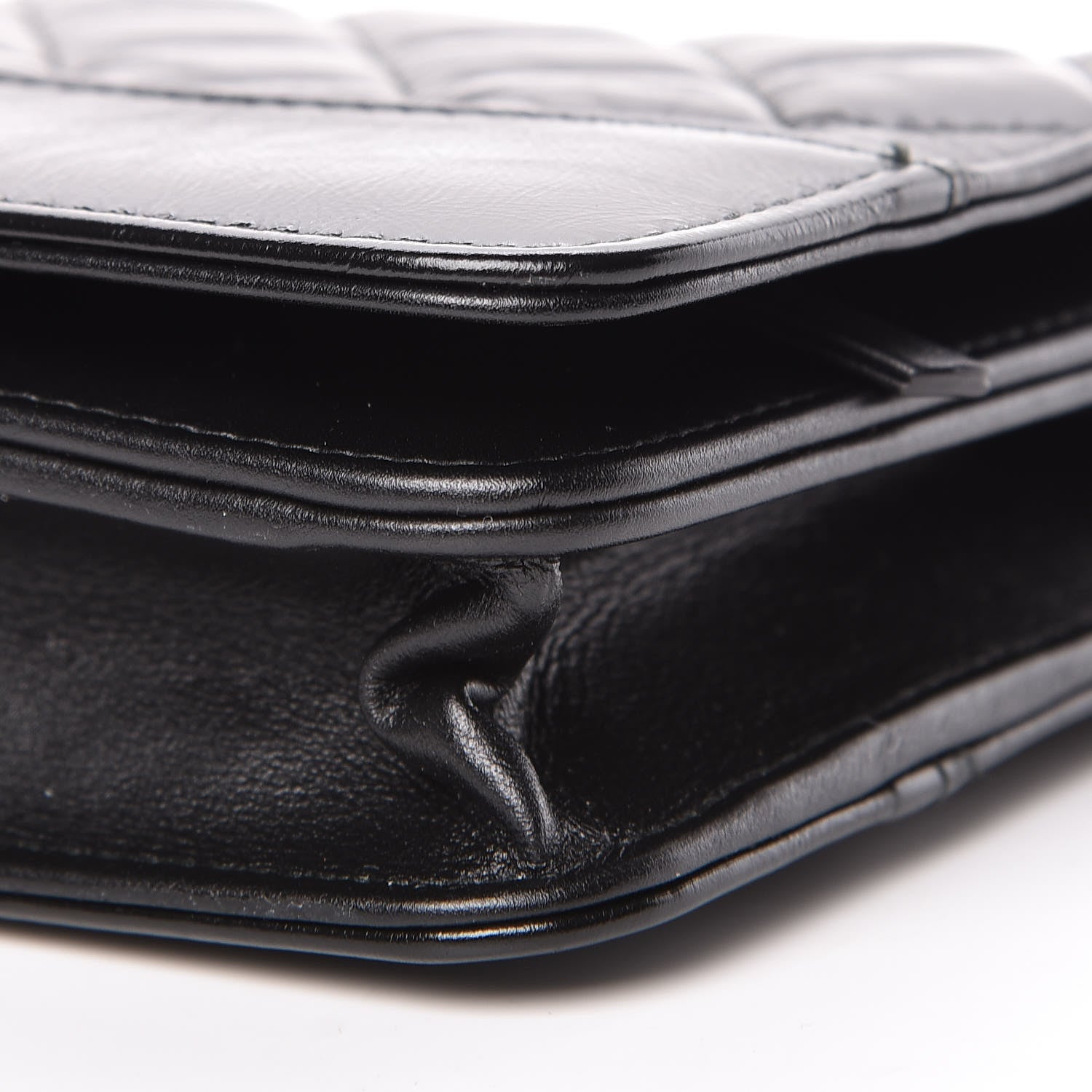 Chanel Aged Calfskin Quilted Gabrielle Wallet On Chain WOC Black 11 of 15