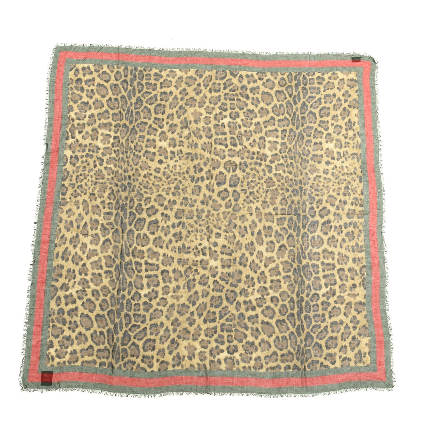 Modal Silk Leopard Web Print Web Scarf