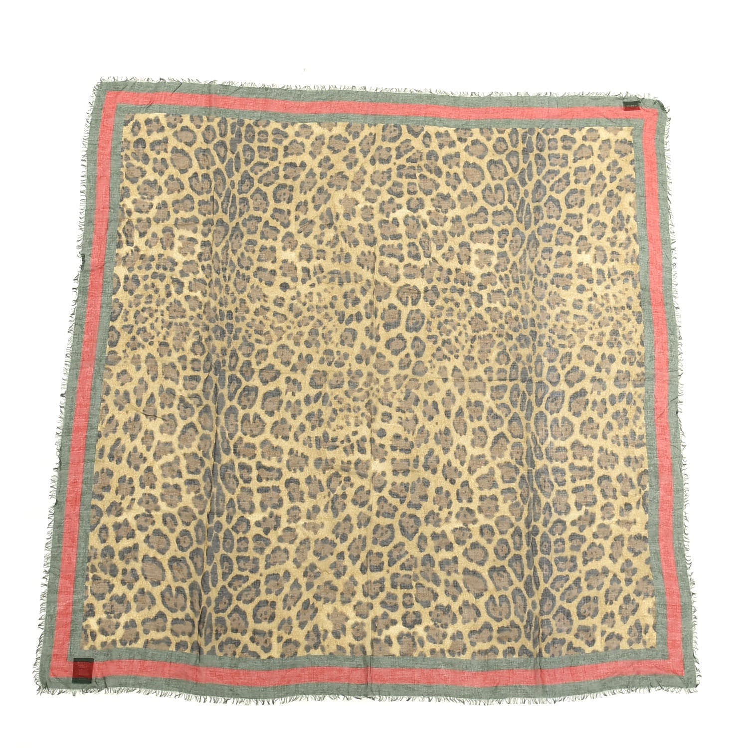 Gucci Modal Silk Leopard Web Print Web Scarf 1 of 4