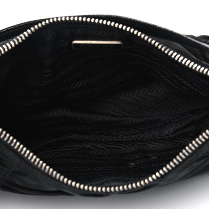 Prada Tessuto Nylon Gaufre Shoulder Bag Black 5 of 9