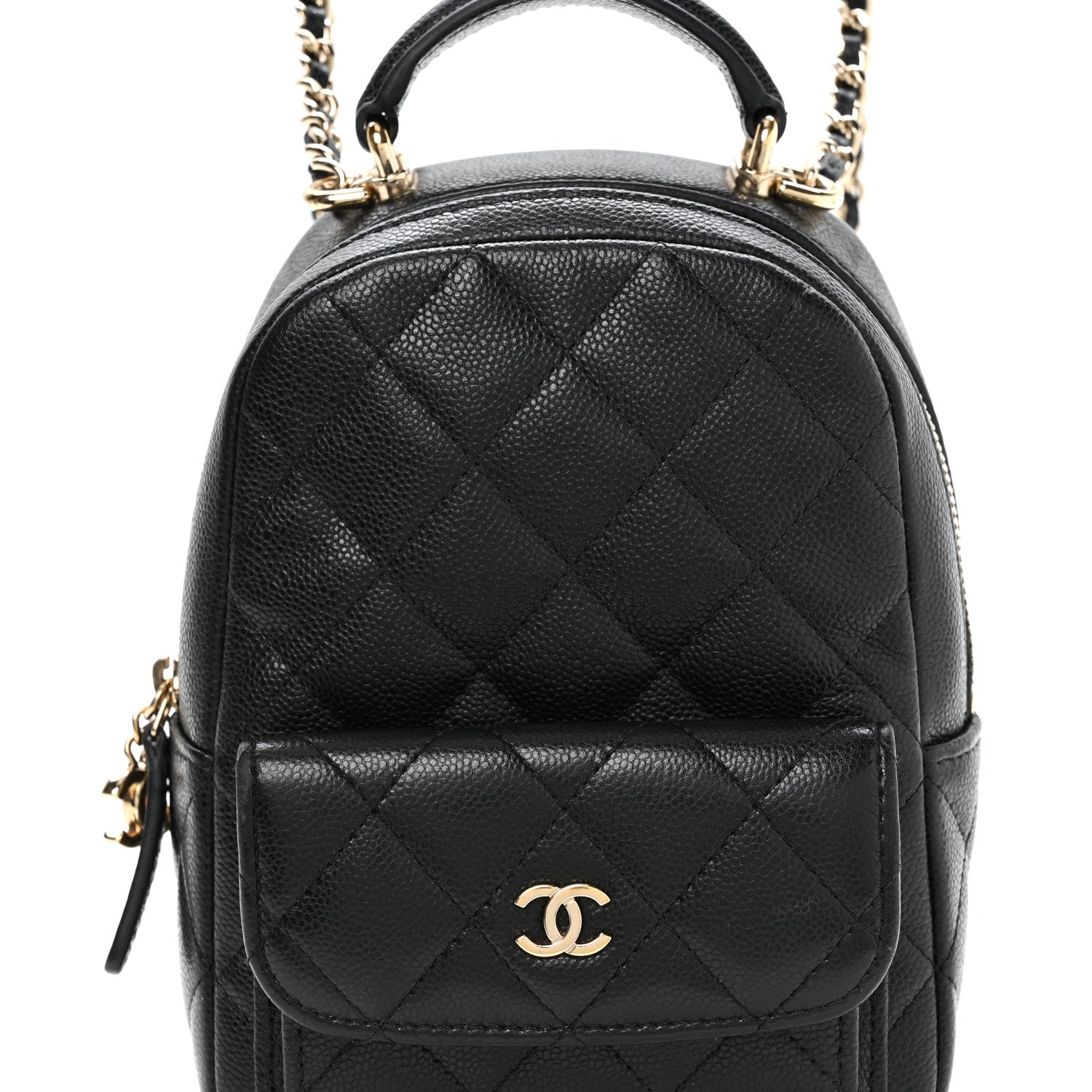 Chanel Caviar Quilted CC Mini Classic Backpack Black 8 of 10