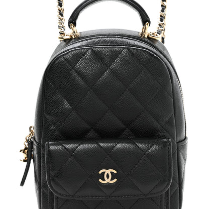 Chanel Caviar Quilted CC Mini Classic Backpack Black 8 of 10