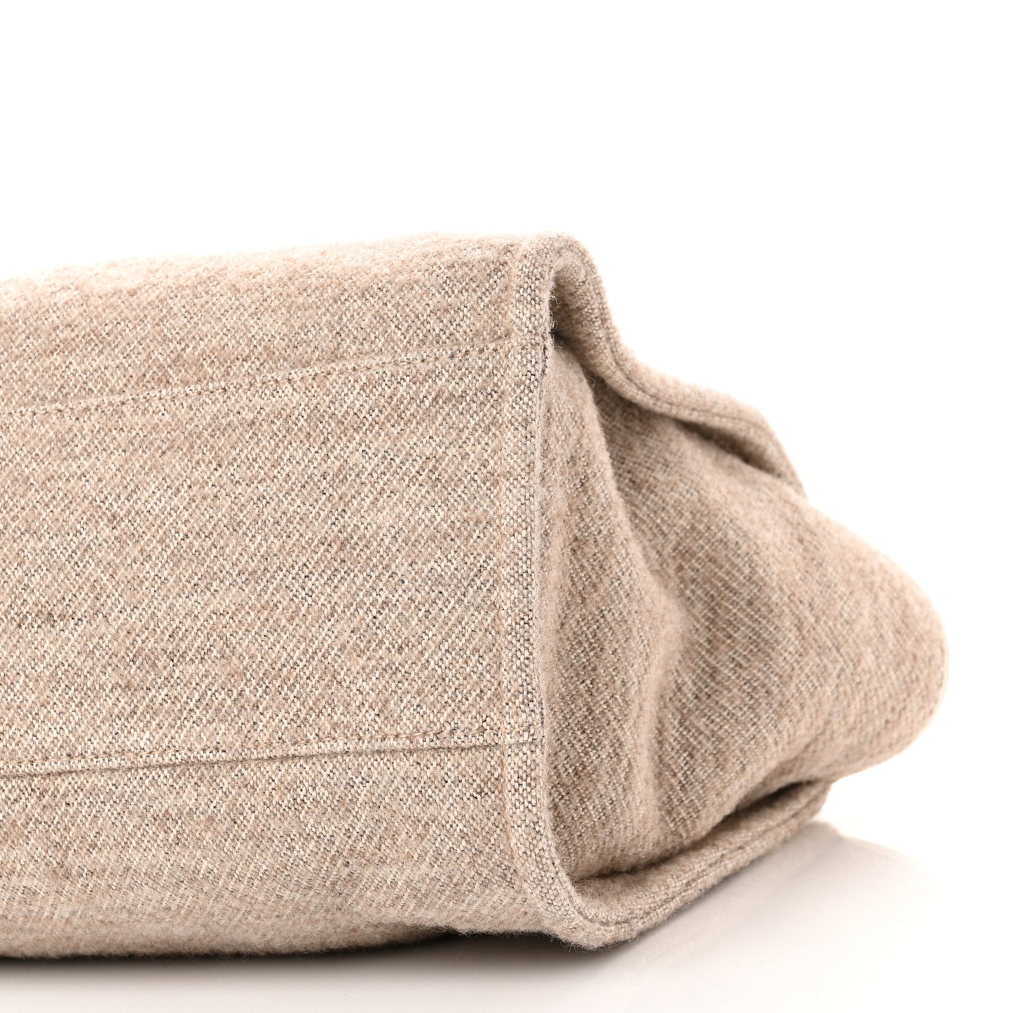 Mixed Fibers Calfskin Medium Deauville Tote Beige