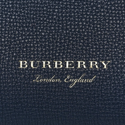 Burberry Derby Calfskin House Check Medium Banner Tote Ink Blue 7 of 9