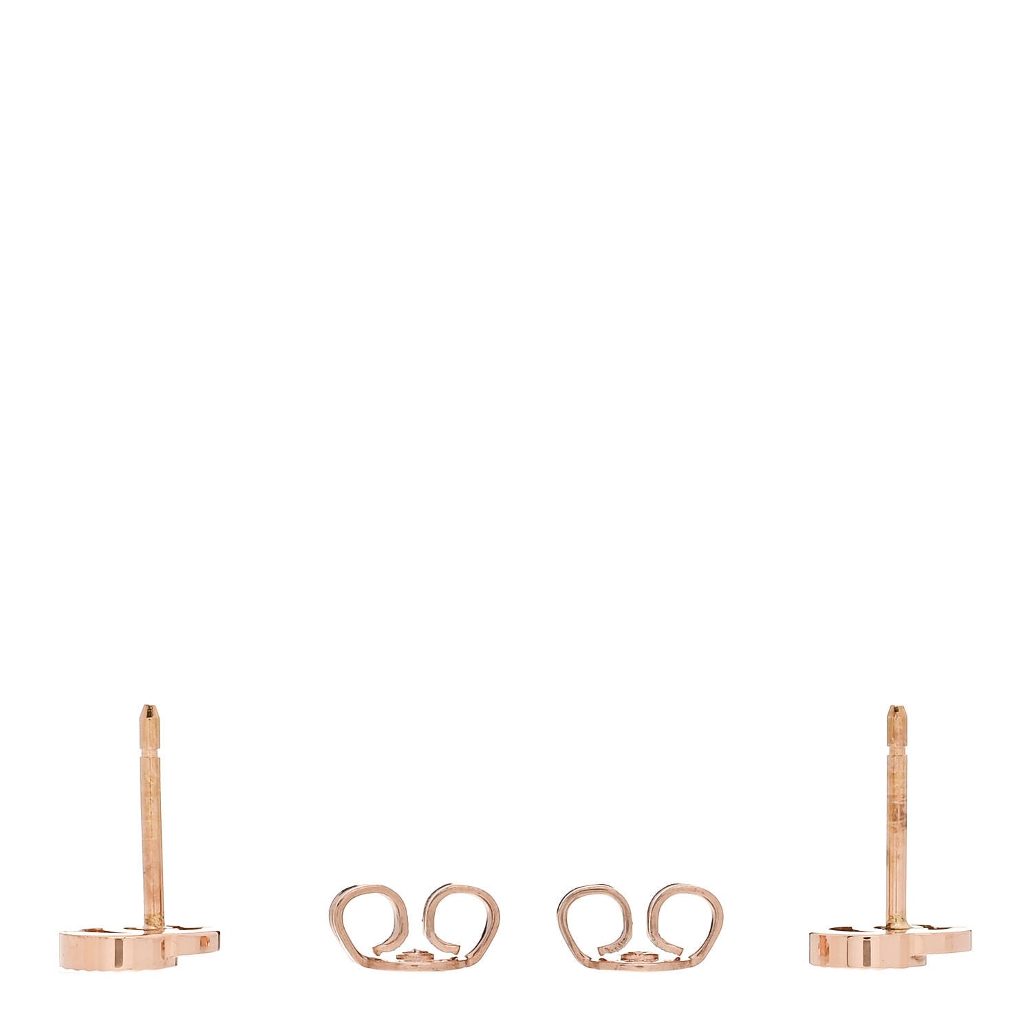 Gucci 18K Rose Gold Mini Running GG Stud Earrings 3 of 4