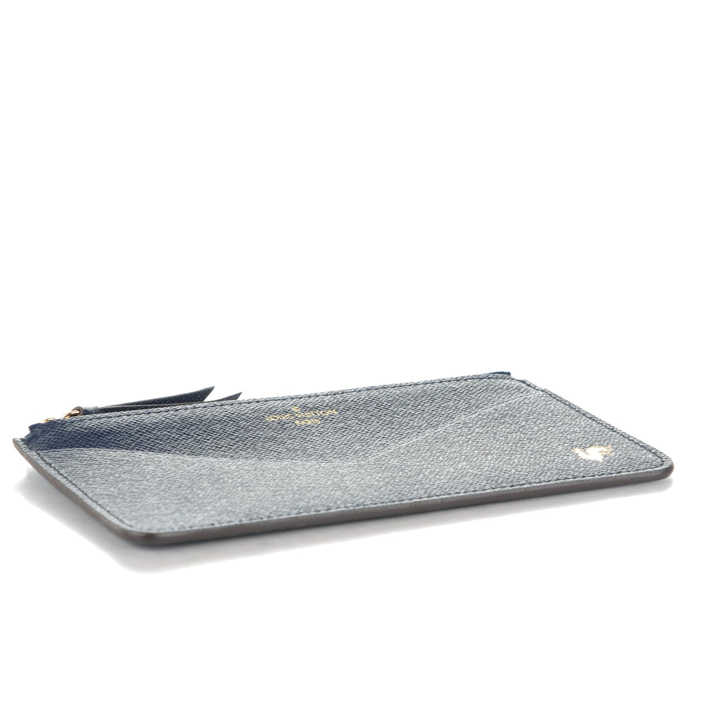 Calfskin Jeanne Wallet Zippered Insert Dark Blue