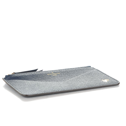 Louis Vuitton Calfskin Jeanne Wallet Zippered Insert Dark Blue 4 of 8