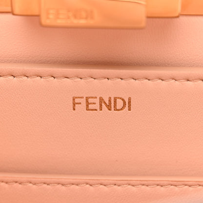 Fendi Vitello Seta Shiny Nappa Medium Peekaboo I SEE U Satchel Blue Velvet Light Rose 8 of 15