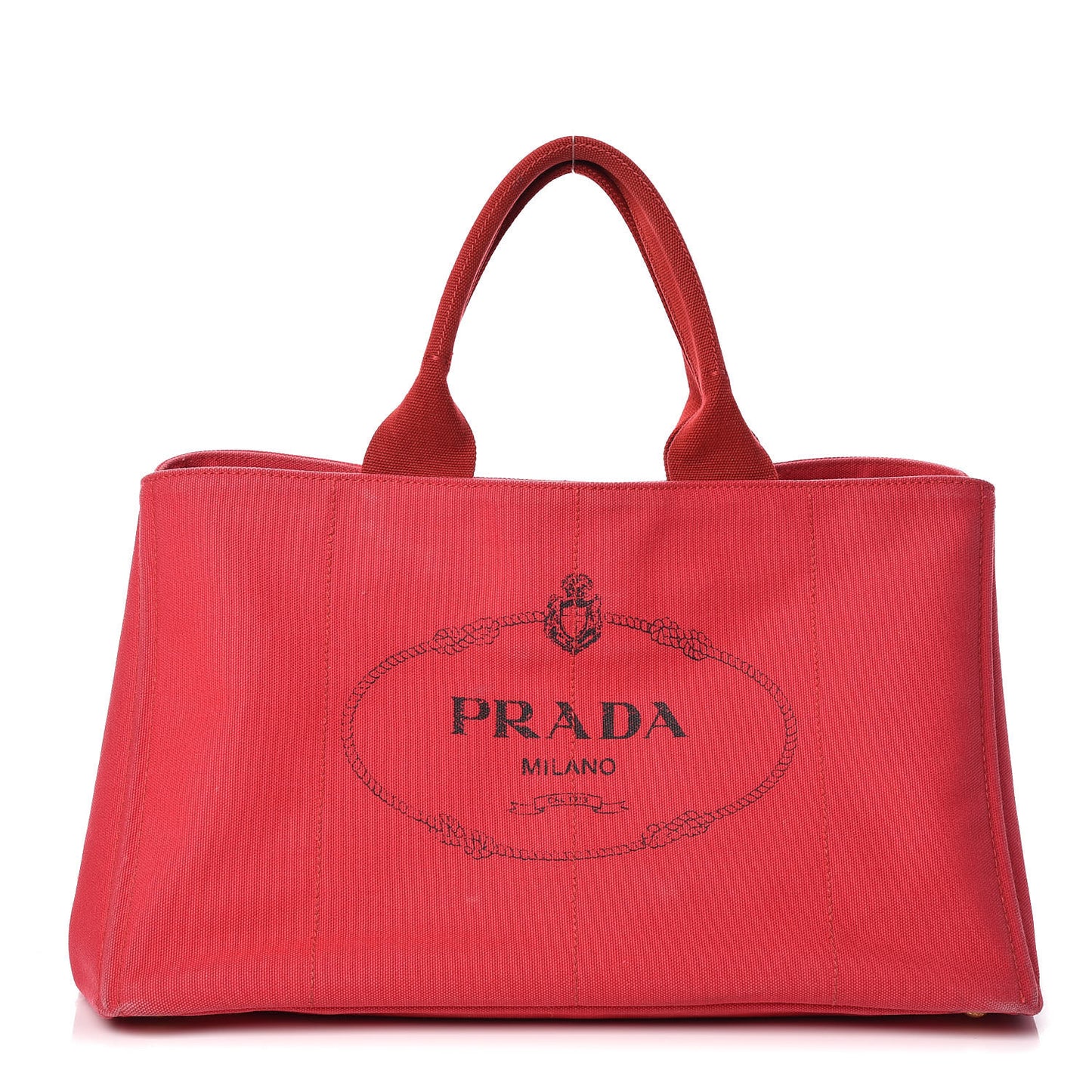 Canapa Large Logo Shopping Tote Rosso