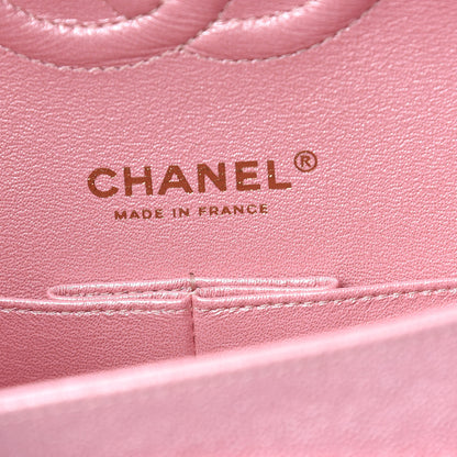 Chanel Iridescent Caviar Quilted Medium Double Flap Rose Pink 8 of 10
