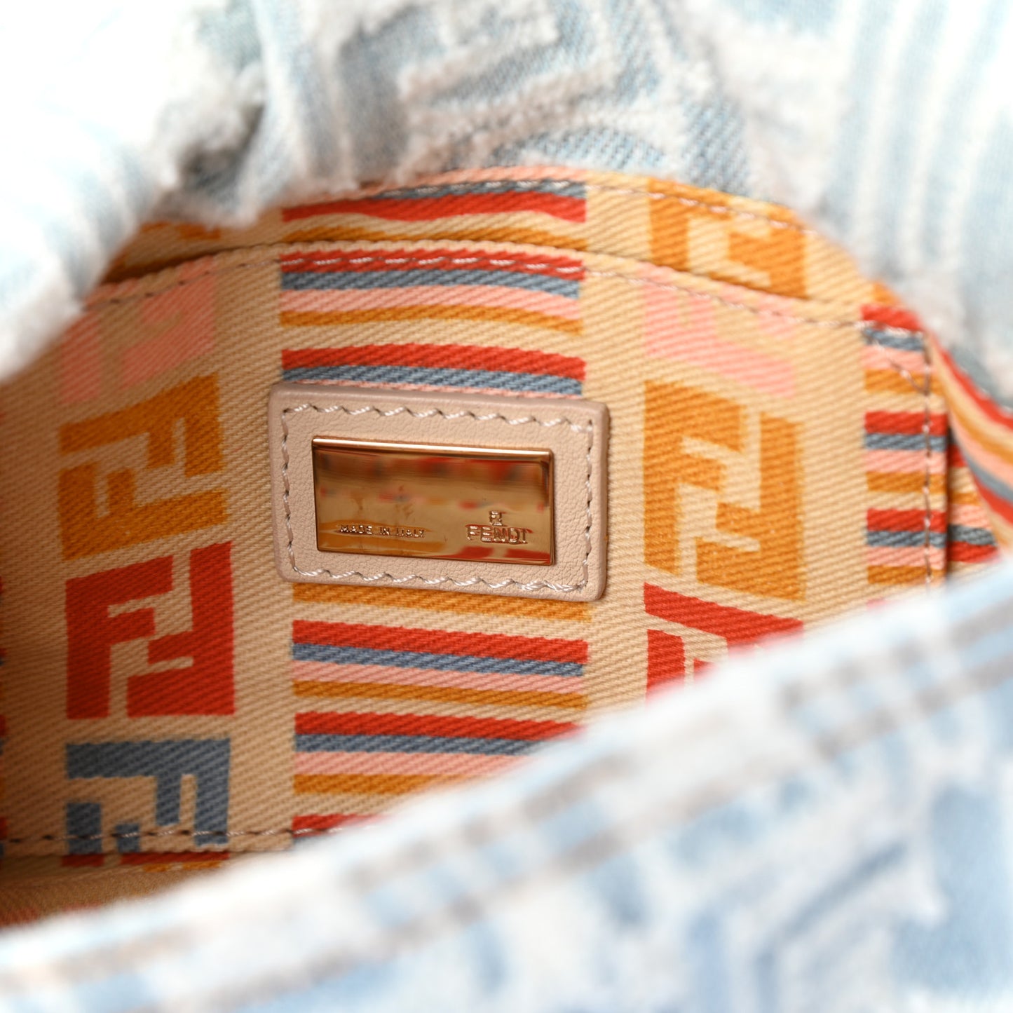 Denim Zucca Mini Mama Baguette Blue
