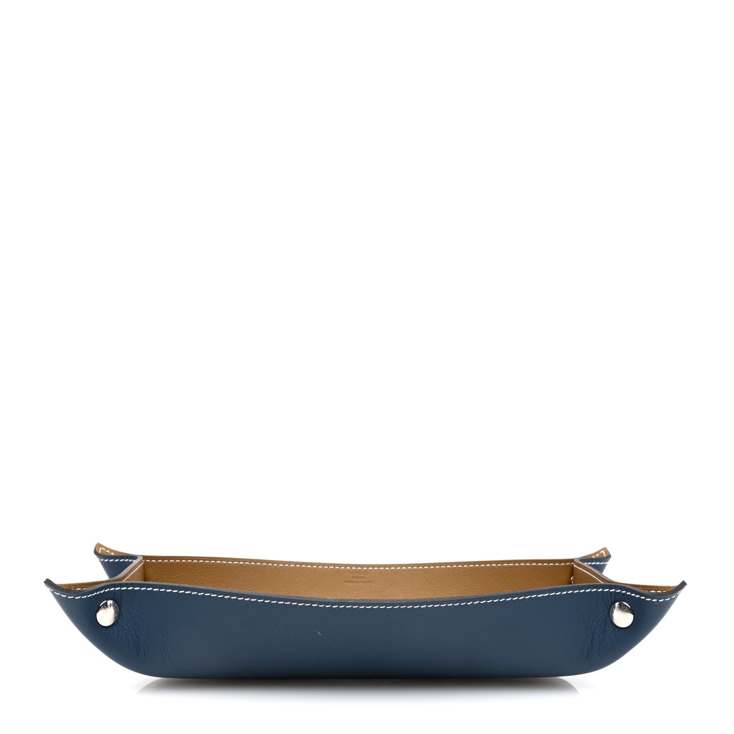 Taurillon Mises et Relances H Evelyne Pencil Case Kraft Bleu Regate
