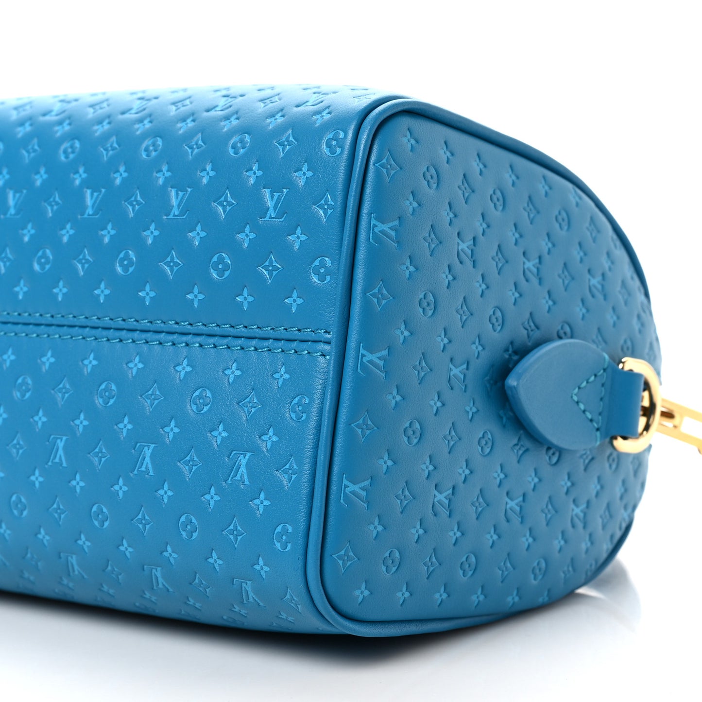 Calfskin Nanogram Embossed Speedy Bandouliere 20 Blue